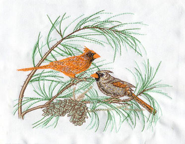 embroidery digitizing bird logo